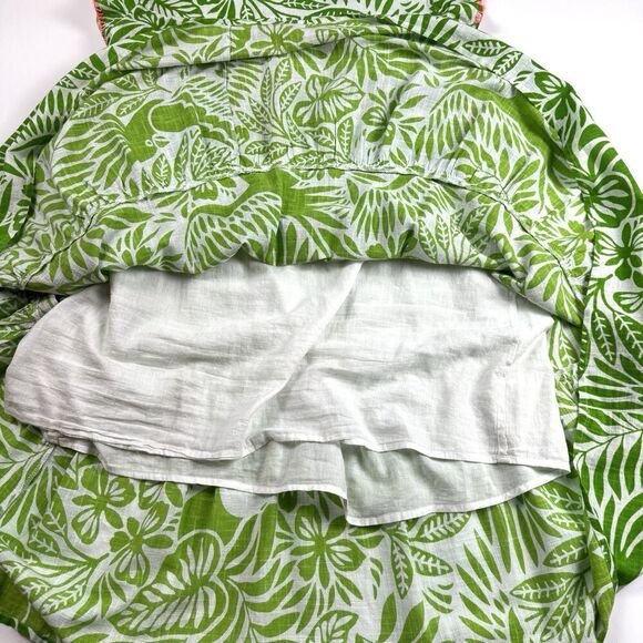 Uncle Frank 100% Cotton Birds of Paradise Beachy Tiered Midi Dress, Sz. L-XL - Picture 7 of 15